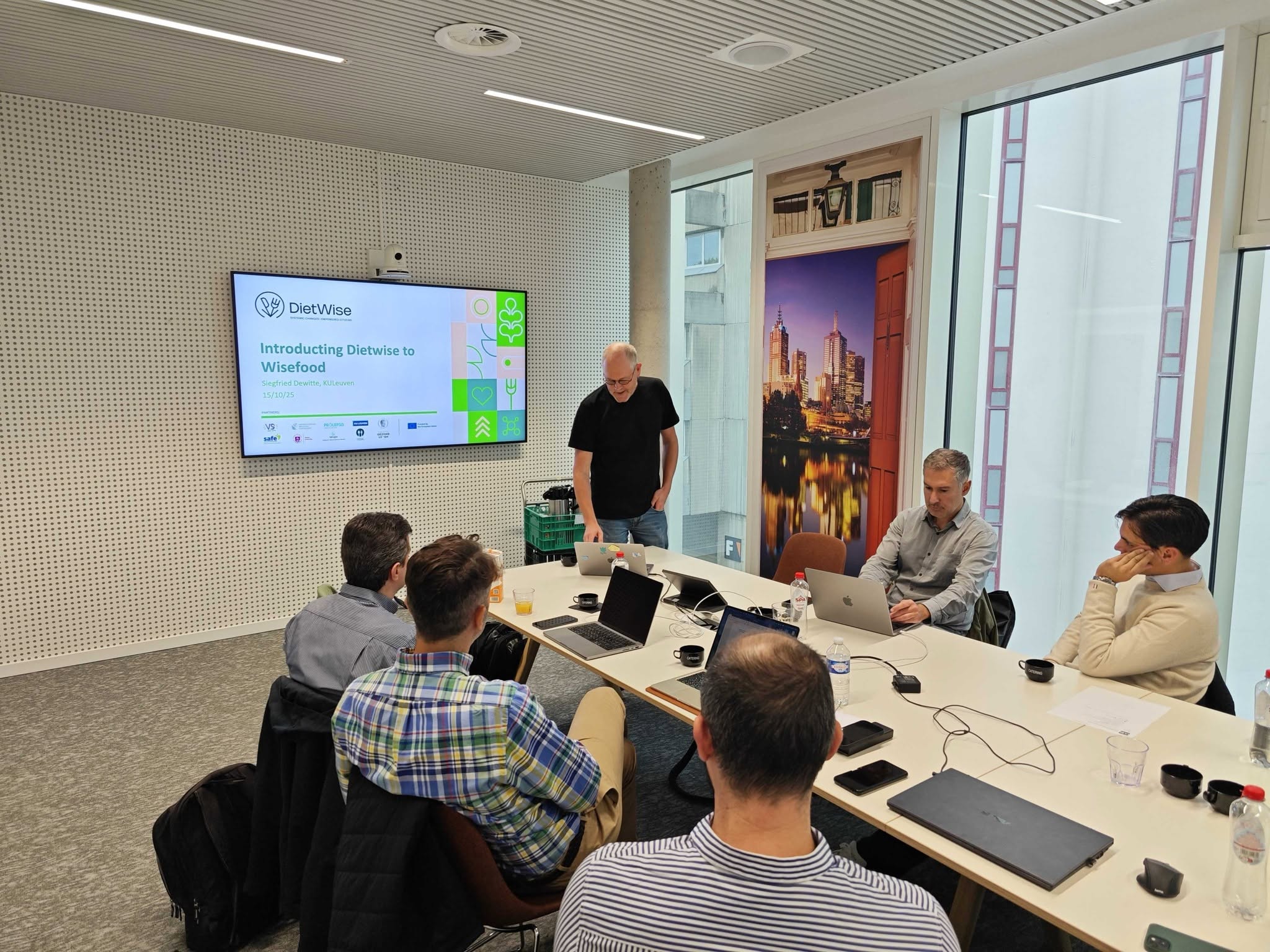 In-text visual for WiseFood consortium meeting in Brussels on 15 and 16 October 2025.